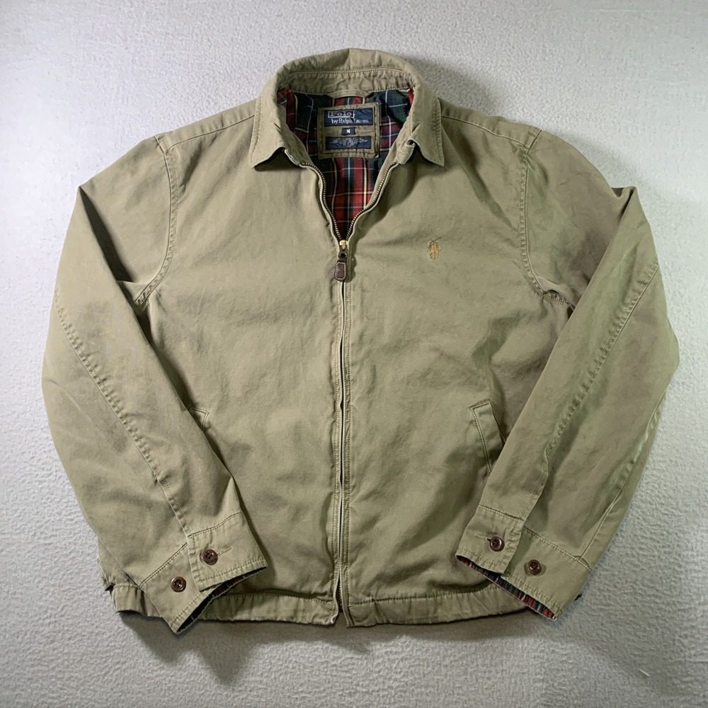 VTG Polo Ralph Lauren Tan Swing Harrington Jacket Men's Size M